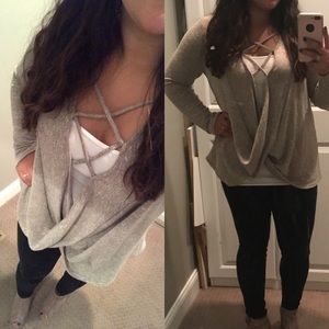 Cross cross oversized sweater